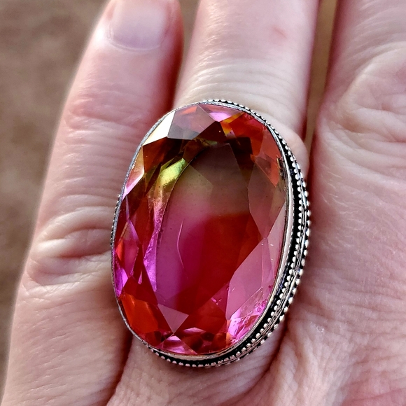 New Ametrine 925 Silver Statement Ring - Picture 3 of 8